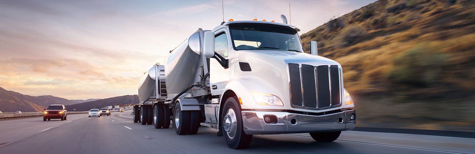 %Heavy truck on the road